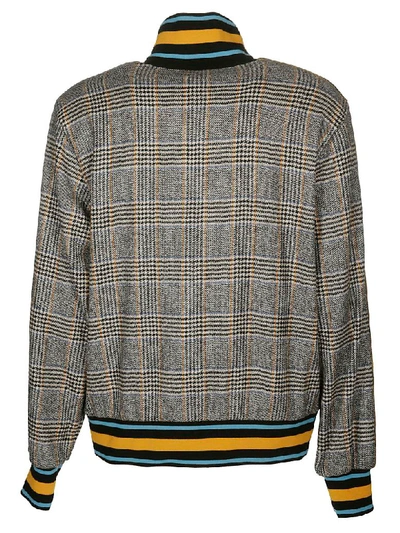 Shop Dolce & Gabbana Check Print Jacket In Multicolor