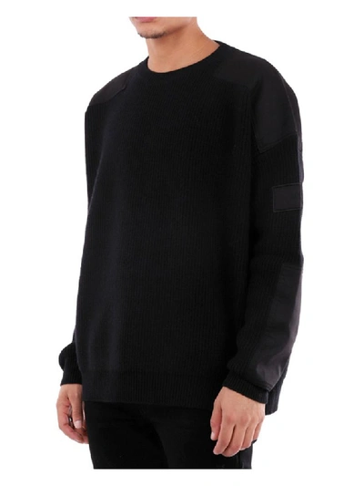 Shop Amiri White Military Patch Sweater In Black