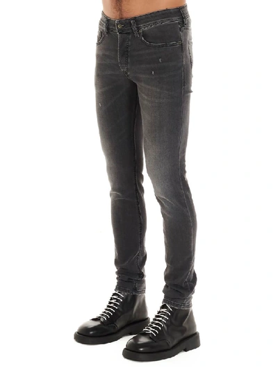 Shop Diesel Sleenker Jeans In Grey
