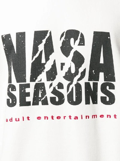 Shop Nasaseasons Nasa Seasons Print Hoodie In Off White Black Red
