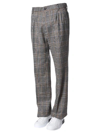 Shop Dolce & Gabbana Wool Pants In Multicolor