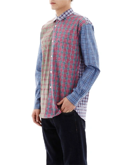 Shop Comme Des Garçons Shirt Multi Check Shirt In Check Mix (blue)