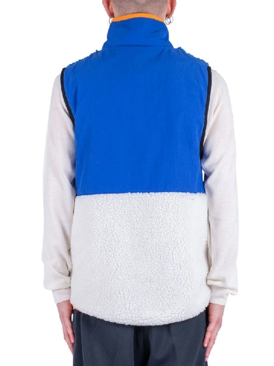 Shop Nike Fleece Sherpa Gilet - Blue/cream In Panna/viola
