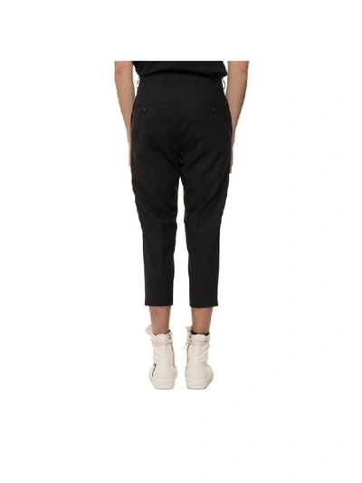 Shop Rick Owens Tux Cropped Astaires Pants In Black