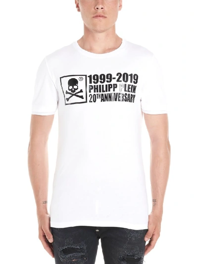 Shop Philipp Plein Anniversary T-shirt In White