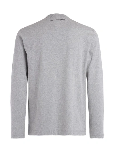 Shop Comme Des Garçons Shirt Comme Des Garçons T-shirt Long Sleeve Shirt In Gray Cotton In Grigio