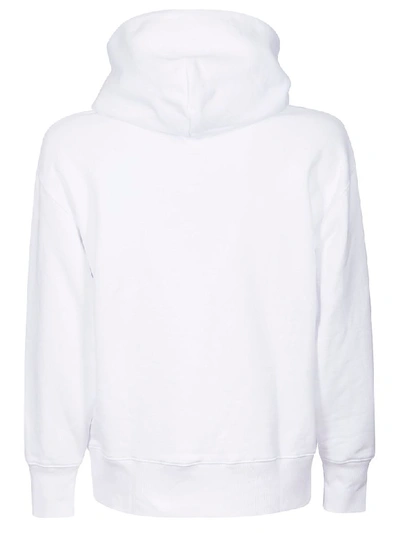 Shop Tommy Hilfiger Logo Badge Hoodie In Bianco