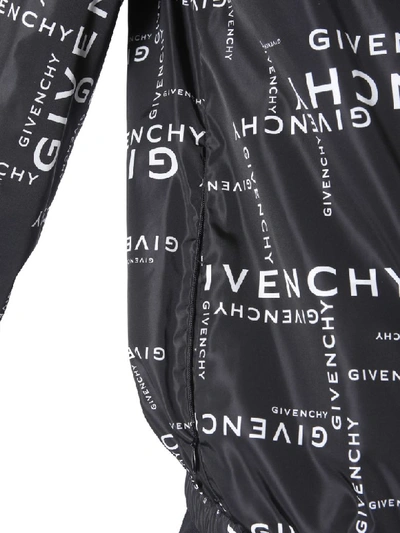 Shop Givenchy Allover Logo Wind Jacket In Nero