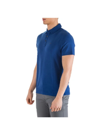 Shop Michael Kors Elvis Polo Shirts In Marine Blue