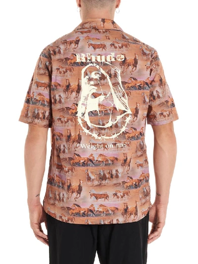 Shop Rhude Horses Shirt In Multicolor