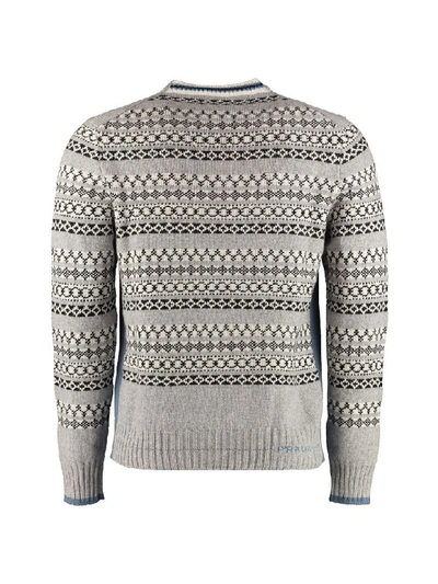 Shop Prada Wool And Cashmere Sweater In Grey