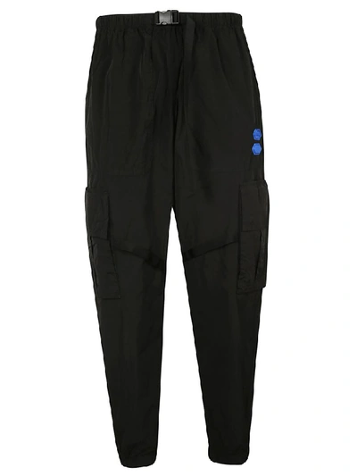 Shop Off-white Parachute Cargo Trousers In Black/white