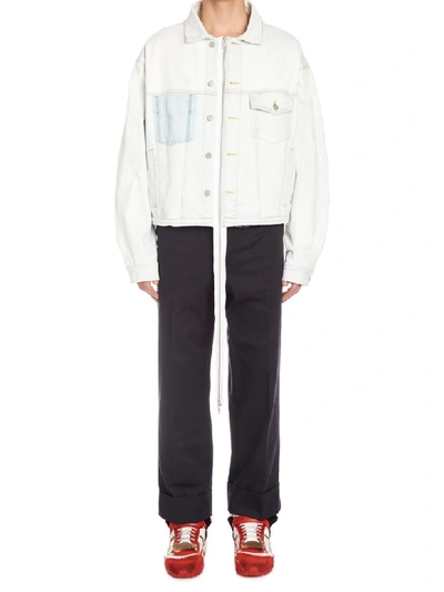 Shop Maison Margiela Coat In Multicolor