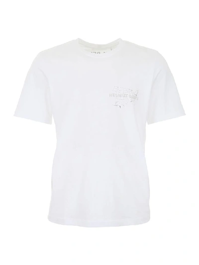 Shop Helmut Lang Laws Print T-shirt In Chalk White (white)