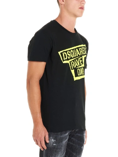 Shop Dsquared2 Rave On T-shirt In Black
