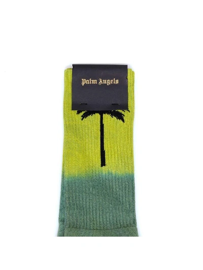 Shop Palm Angels Palm Socks In Green