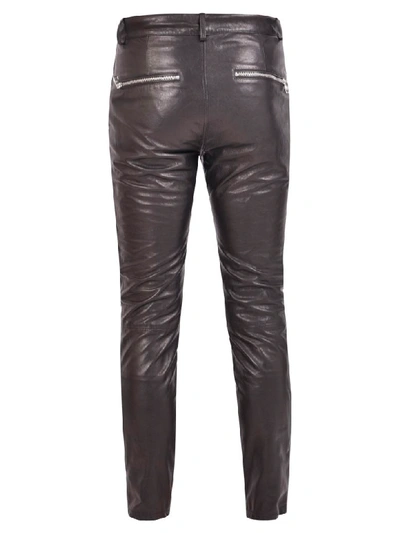 Shop Alexander Mcqueen Zipped Trousers In Black