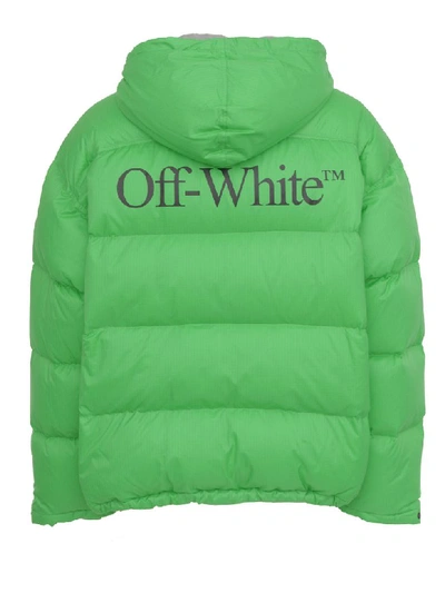 Shop Off-white Down Jacket In Green