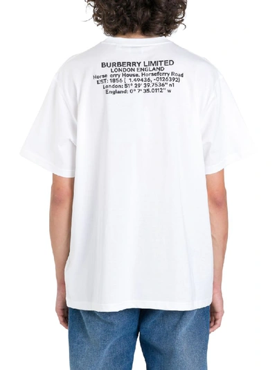 Shop Burberry Logo Tee In Bianco