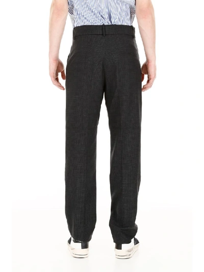 Shop Martine Rose Straight-leg Trousers In Grey Chk (brown)