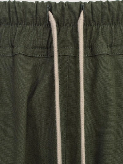 Shop Rick Owens Pants Drop Crotch Elastic Waist Maxi Cotton In Forest