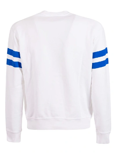 Shop Dsquared2 Logo Sweatshirt In White/blue