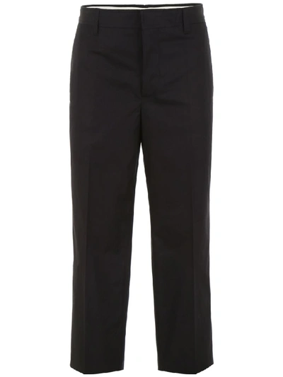 Shop Burberry Trousers With Quotes In Black (black)