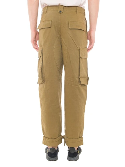 Shop Acne Studios Cargo Trousers In Olive Green
