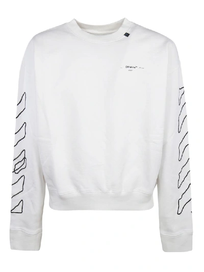 Shop Off-white Small Logo Chest Print Sweatshirt In White