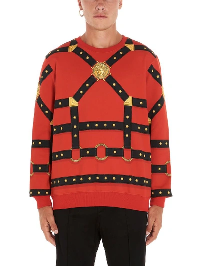 Shop Versace Bondage Sweatshirt In Red