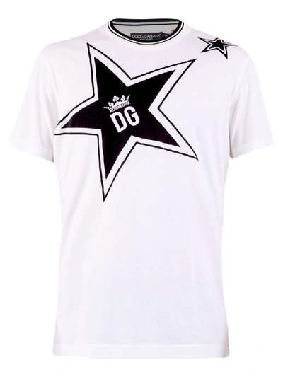 Shop Dolce & Gabbana Star Print T-shirt In White