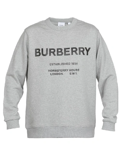 Shop Burberry Martlety Sweatshirt In Pale Grey Melange