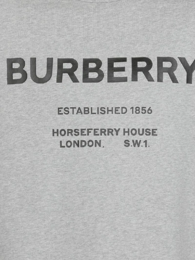 Shop Burberry Martlety Sweatshirt In Pale Grey Melange