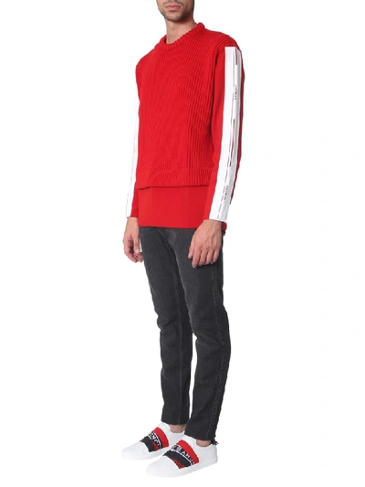 Shop Givenchy Ribbed Sweater In Rosso