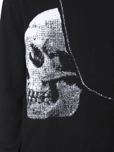 Shop Alexander Mcqueen Sweater With Skull Inlay In Nero