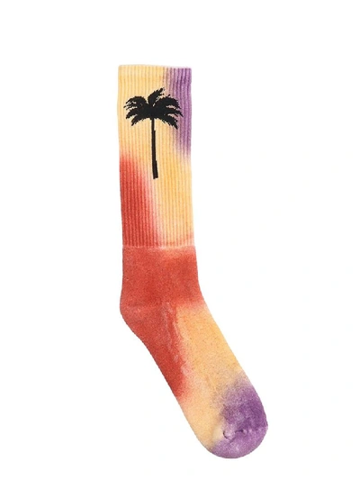 Shop Palm Angels Socks In Multicolor Cotton