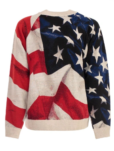 Shop Ih Nom Uh Nit Sweater L/s Over American Flag In Assample