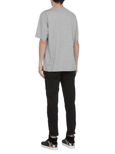 Shop Burberry Murs T-shirt In Pale Grey Melange