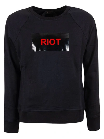 Shop N°21 Riot Sweatshirt In Black/red