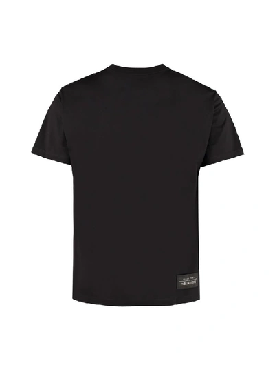 Shop Neil Barrett Printed Short Sleeve Cotton T-shirt - James Tran X  In Black