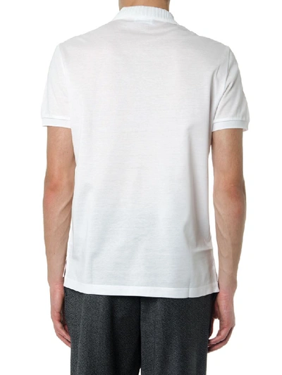 Shop Ferragamo White Cotton Logo Polo Shirt
