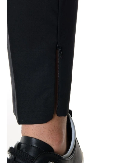 Shop Dsquared2 Black Wool Tailored Trousers