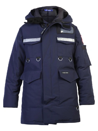 Shop Junya Watanabe Canada Goose Nylon Parka Coat In Blue