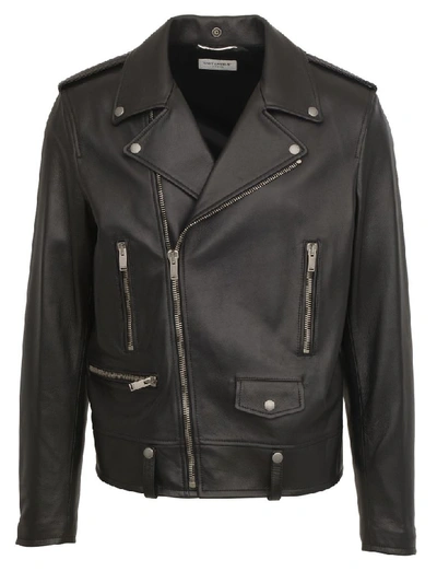 Shop Saint Laurent Jacket In Black