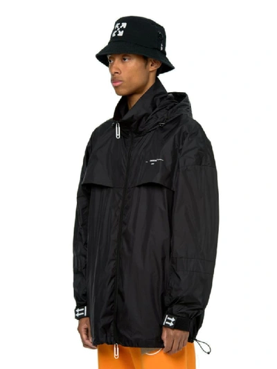 Off-white Black Windbreaker In Black White