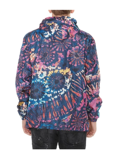 Shop Dsquared2 Tie And Dye Raincoat In Multicolor