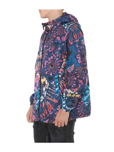 Shop Dsquared2 Tie And Dye Raincoat In Multicolor