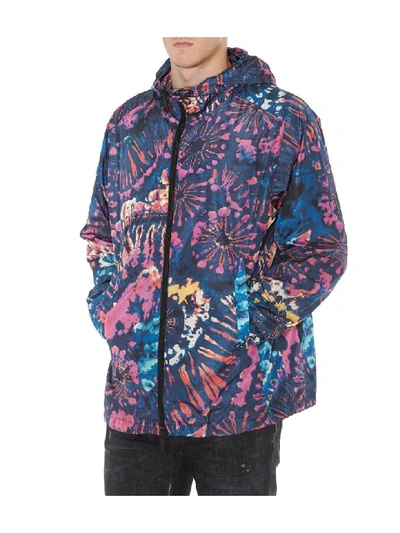 Shop Dsquared2 Tie And Dye Raincoat In Multicolor