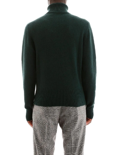 Shop Dolce & Gabbana Turtleneck Knit In Verdone Scurissimo (green)