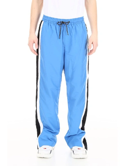 Shop Burberry Jersey Joggers In Bright Hydrangea Bl (white)